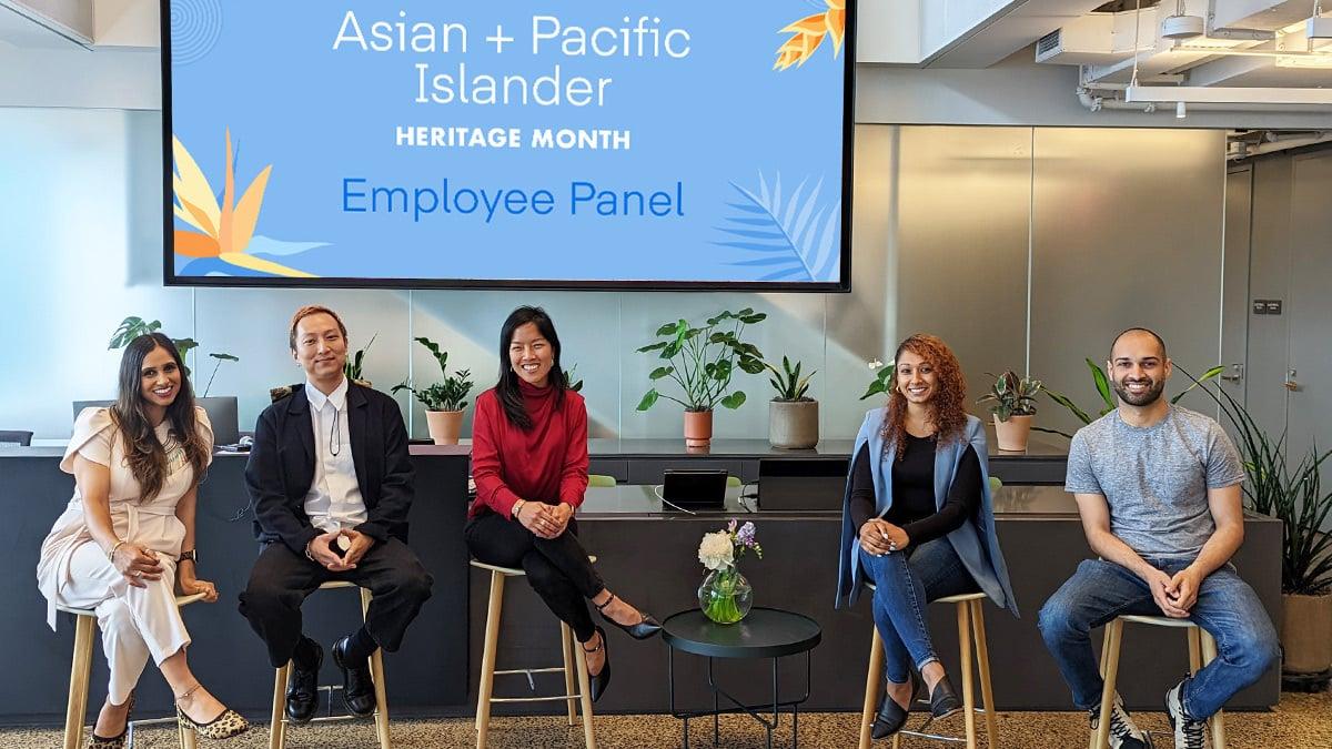 Panel of employees at The Trade Desk for Asian + Pacific Islander Heritage Month