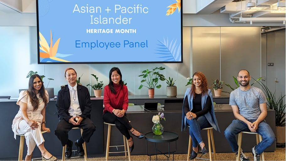 Panel of employees at The Trade Desk on Asian + Pacific Islander Heritage Month